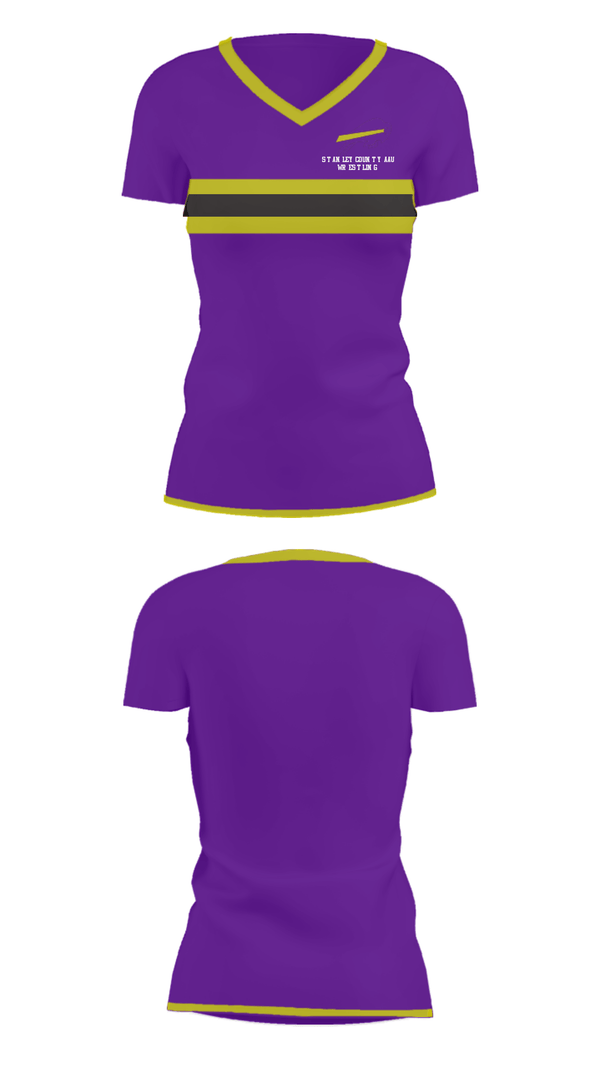 Women's Short Sleeve Vneck Shirt, Stanley County Aau Wrestling, Wrestling, Teamtime, Team time, sublimation, custom sports apparel, team uniforms, spirit wear, spiritwear, sports uniforms, custom shirts, team store, custom team store, fundraiser sports, apparel fundraiser