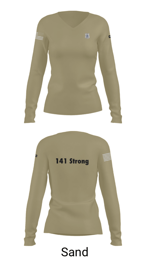 Women's Long Sleeve Vneck Shirt, 141 Strong, Police, Teamtime, Team time, sublimation, custom sports apparel, team uniforms, spirit wear, spiritwear, sports uniforms, custom shirts, team store, custom team store, fundraiser sports, apparel fundraiser
