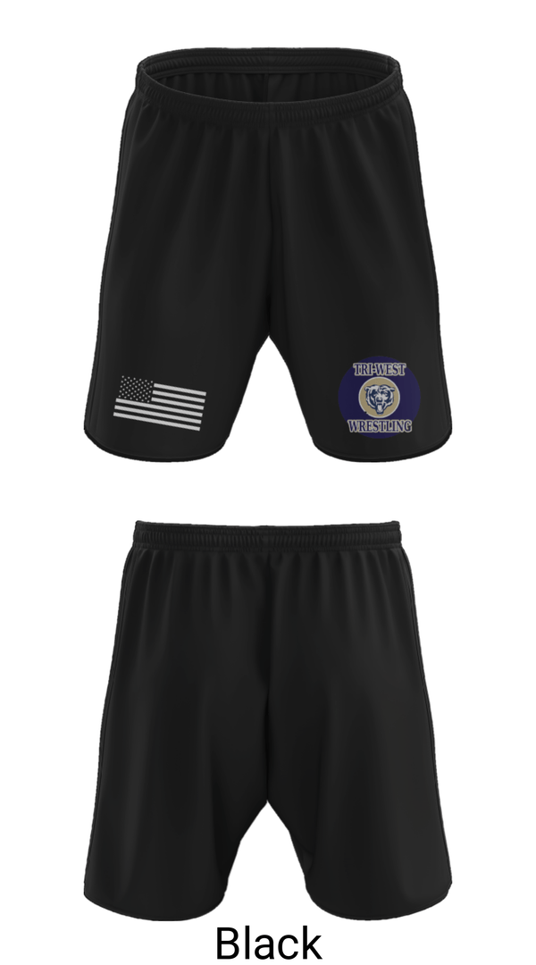 Athletic Shorts With Pockets, Tri-West High School Wrestling, Wrestling, Teamtime, Team time, sublimation, custom sports apparel, team uniforms, spirit wear, spiritwear, sports uniforms, custom shirts, team store, custom team store, fundraiser sports, apparel fundraiser