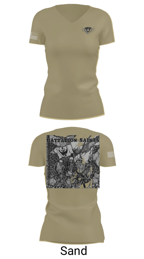 Women's Short Sleeve Vneck Shirt, , Army, Teamtime, Team time, sublimation, custom sports apparel, team uniforms, spirit wear, spiritwear, sports uniforms, custom shirts, team store, custom team store, fundraiser sports, apparel fundraiser