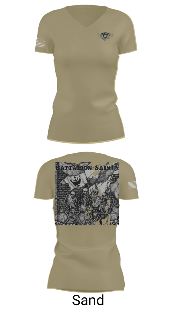 Women's Short Sleeve Vneck Shirt, , Army, Teamtime, Team time, sublimation, custom sports apparel, team uniforms, spirit wear, spiritwear, sports uniforms, custom shirts, team store, custom team store, fundraiser sports, apparel fundraiser