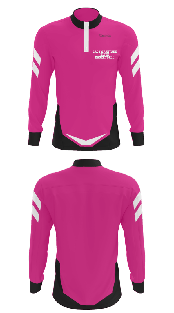 Quarter Zip Jacket, Lady Spartans Elite Basketball, Men's Basketball, Teamtime, Team time, sublimation, custom sports apparel, team uniforms, spirit wear, spiritwear, sports uniforms, custom shirts, team store, custom team store, fundraiser sports, apparel fundraiser