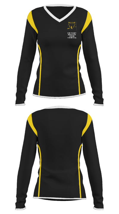 Northeast Jones High School Basketball 17103640 Women's Long Sleeve V-neck Shirt - 36