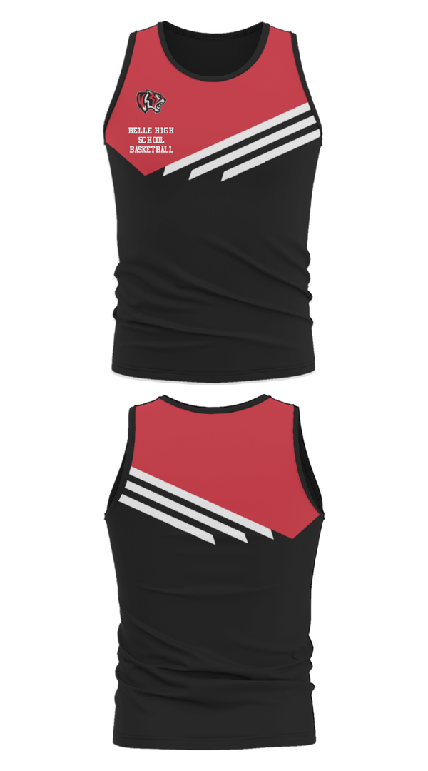 Tank Top, Belle High School Basketball, Women's Basketball, Teamtime, Team time, sublimation, custom sports apparel, team uniforms, spirit wear, spiritwear, sports uniforms, custom shirts, team store, custom team store, fundraiser sports, apparel fundraiser