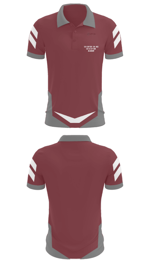 Short Sleeve Performance Polo, Greater Grace Christian Academy, Spirit Store, Teamtime, Team time, sublimation, custom sports apparel, team uniforms, spirit wear, spiritwear, sports uniforms, custom shirts, team store, custom team store, fundraiser sports, apparel fundraiser