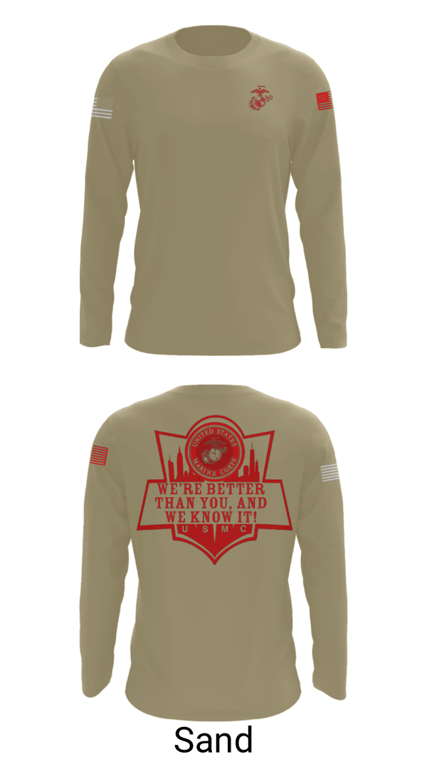 Long Sleeve Performance Shirt, RSS EMPIRE STATE, Marines, Teamtime, Team time, sublimation, custom sports apparel, team uniforms, spirit wear, spiritwear, sports uniforms, custom shirts, team store, custom team store, fundraiser sports, apparel fundraiser