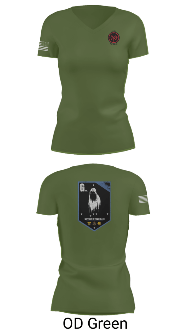 Women's Short Sleeve Vneck Shirt, , Army, Teamtime, Team time, sublimation, custom sports apparel, team uniforms, spirit wear, spiritwear, sports uniforms, custom shirts, team store, custom team store, fundraiser sports, apparel fundraiser