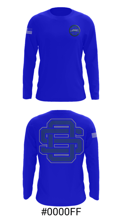 Ocean Springs Middle School Basketball 48303551 Long Sleeve Performance Shirt - 18
