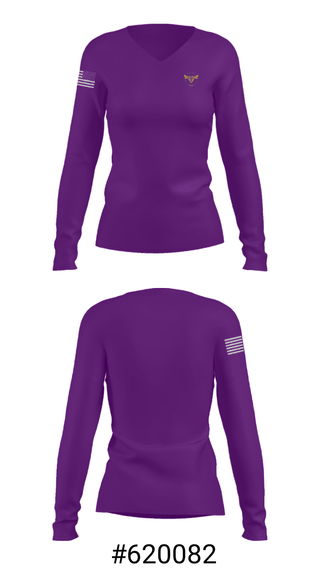 Women's Long Sleeve Vneck Shirt, Fairforest Middle School Basketball, Women's Basketball, Teamtime, Team time, sublimation, custom sports apparel, team uniforms, spirit wear, spiritwear, sports uniforms, custom shirts, team store, custom team store, fundraiser sports, apparel fundraiser