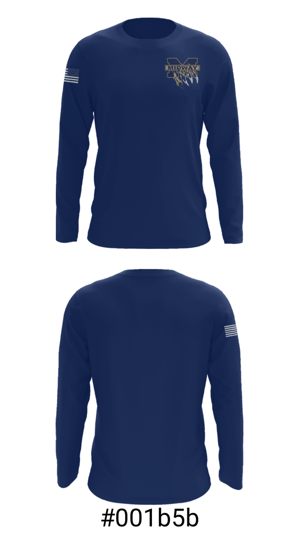 Long Sleeve Performance Shirt, Midway Wolverines, Spirit Store, Teamtime, Team time, sublimation, custom sports apparel, team uniforms, spirit wear, spiritwear, sports uniforms, custom shirts, team store, custom team store, fundraiser sports, apparel fundraiser
