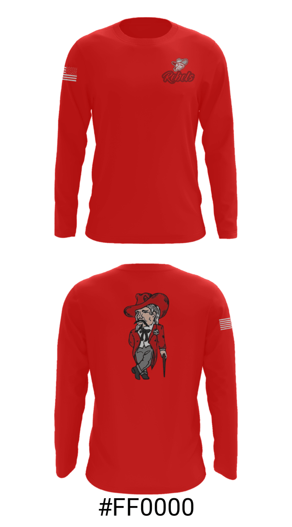 Long Sleeve Performance Shirt, Highland Middle School, Spirit Store, Teamtime, Team time, sublimation, custom sports apparel, team uniforms, spirit wear, spiritwear, sports uniforms, custom shirts, team store, custom team store, fundraiser sports, apparel fundraiser
