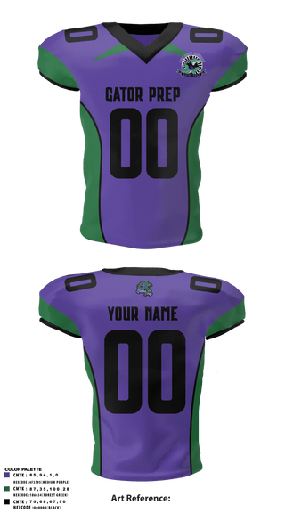 Football Jersey, Gator Prep, Football, Teamtime, Team time, sublimation, custom sports apparel, team uniforms, spirit wear, spiritwear, sports uniforms, custom shirts, team store, custom team store, fundraiser sports, apparel fundraiser