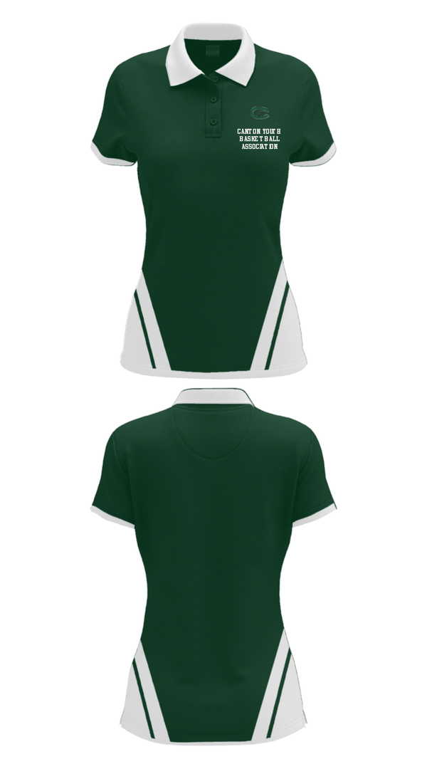Women's Short Sleeve Performance Polo, Canton Youth Basketball Association, Men's Basketball, Teamtime, Team time, sublimation, custom sports apparel, team uniforms, spirit wear, spiritwear, sports uniforms, custom shirts, team store, custom team store, fundraiser sports, apparel fundraiser