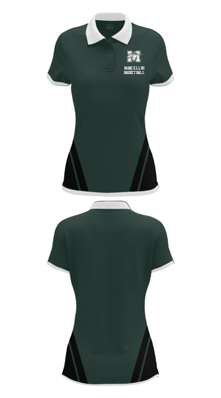 Women's Short Sleeve Performance Polo, Marcellus Senior High School Basketball, Men's Basketball, Teamtime, Team time, sublimation, custom sports apparel, team uniforms, spirit wear, spiritwear, sports uniforms, custom shirts, team store, custom team store, fundraiser sports, apparel fundraiser