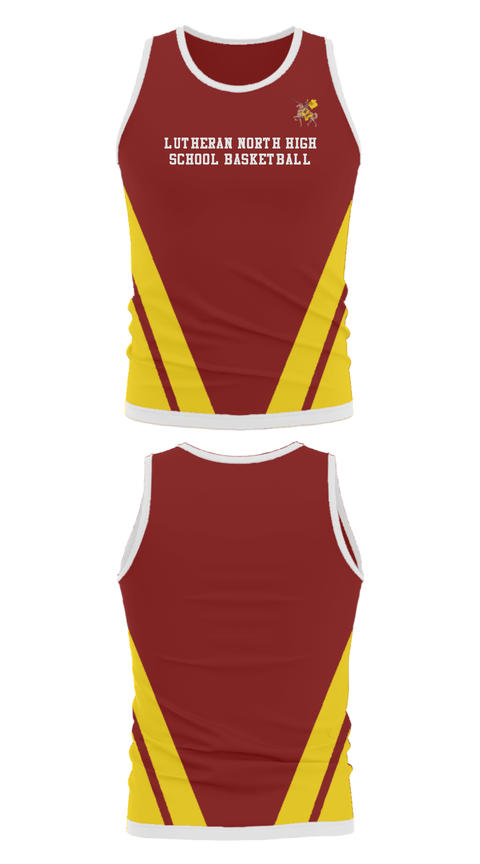 Tank Top, Lutheran North High School Basketball, Women's Basketball, Teamtime, Team time, sublimation, custom sports apparel, team uniforms, spirit wear, spiritwear, sports uniforms, custom shirts, team store, custom team store, fundraiser sports, apparel fundraiser