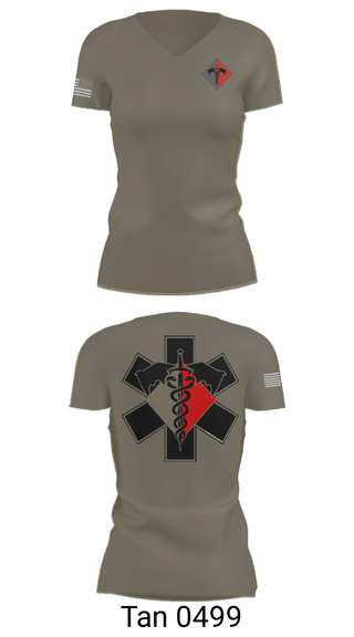 Women's Short Sleeve Vneck Shirt, , Army, Teamtime, Team time, sublimation, custom sports apparel, team uniforms, spirit wear, spiritwear, sports uniforms, custom shirts, team store, custom team store, fundraiser sports, apparel fundraiser