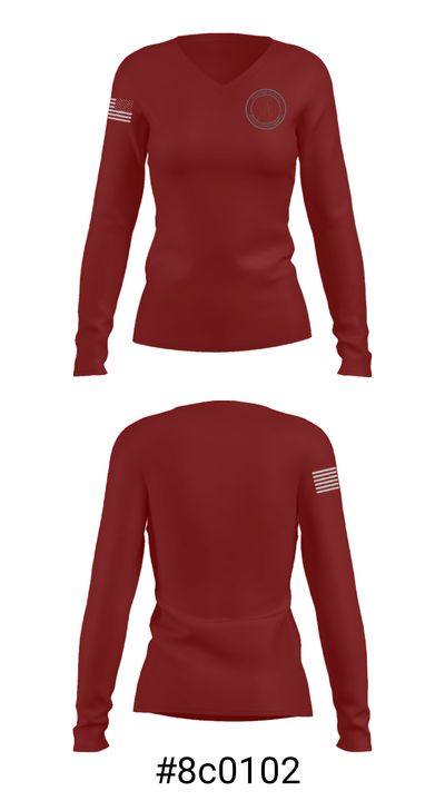 Boaz High School Basketball 15344082 Women's Long Sleeve V-neck Shirt - 20