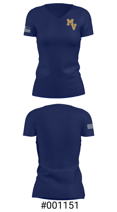Medomak Valley Panthers 33560962 Women's Short Sleeve V-neck Shirt - 21