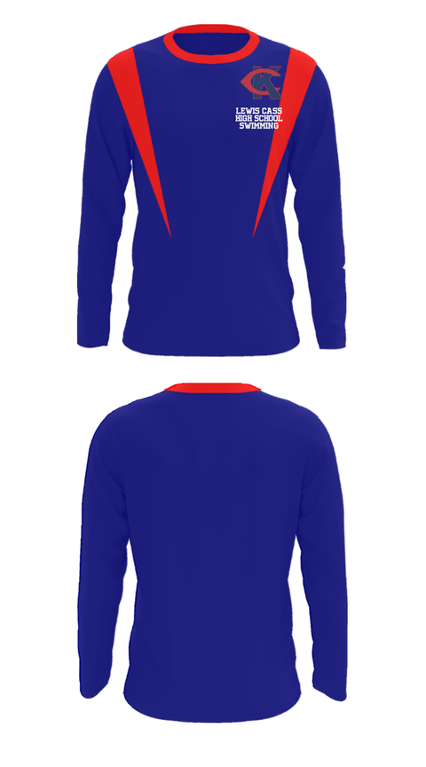 Long Sleeve Performance Shirt, Lewis Cass High School Swimming, Swimming, Teamtime, Team time, sublimation, custom sports apparel, team uniforms, spirit wear, spiritwear, sports uniforms, custom shirts, team store, custom team store, fundraiser sports, apparel fundraiser