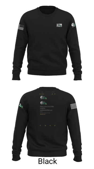 PAUL’S ALL ELECTRIC LAWN & LANDSCAPING 54268083 Crew Neck Sweatshirt - 9