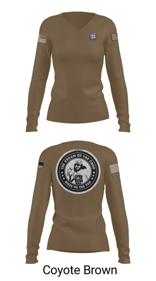 Women's Long Sleeve Vneck Shirt, 263rd QM, Army, Teamtime, Team time, sublimation, custom sports apparel, team uniforms, spirit wear, spiritwear, sports uniforms, custom shirts, team store, custom team store, fundraiser sports, apparel fundraiser