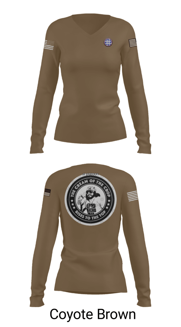 Women's Long Sleeve Vneck Shirt, 263rd QM, Army, Teamtime, Team time, sublimation, custom sports apparel, team uniforms, spirit wear, spiritwear, sports uniforms, custom shirts, team store, custom team store, fundraiser sports, apparel fundraiser