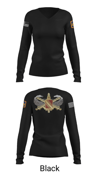 2-44 Air Defense Artillery Regiment 13491150 Women's Long Sleeve V-neck Shirt - 23