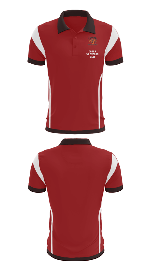 Short Sleeve Performance Polo, Cobra Wrestling Club, Wrestling, Teamtime, Team time, sublimation, custom sports apparel, team uniforms, spirit wear, spiritwear, sports uniforms, custom shirts, team store, custom team store, fundraiser sports, apparel fundraiser