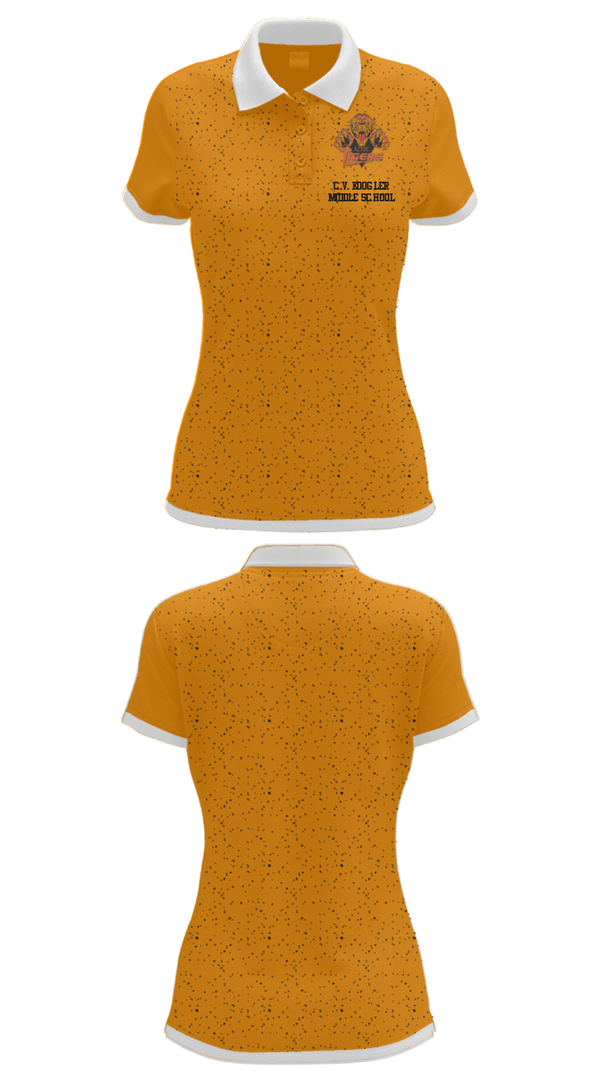 Women's Short Sleeve Performance Polo, C.V. Koogler Middle School, Spirit Store, Teamtime, Team time, sublimation, custom sports apparel, team uniforms, spirit wear, spiritwear, sports uniforms, custom shirts, team store, custom team store, fundraiser sports, apparel fundraiser