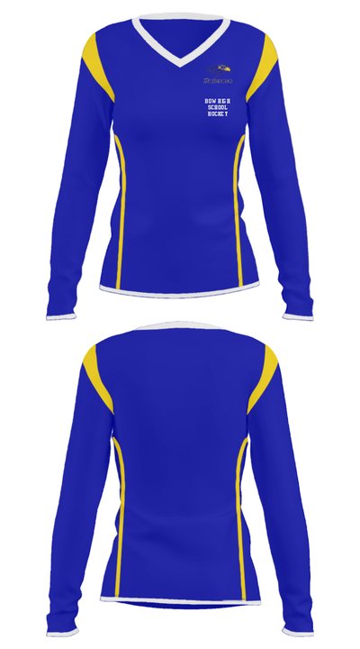 Bow High School Hockey 89275708 Women's Long Sleeve V-neck Shirt - 32