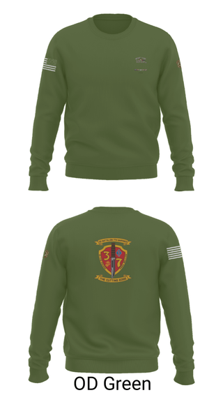 Crew Neck Sweatshirt, 3rd. Battalion 7th. Marines, Marines, Teamtime, Team time, sublimation, custom sports apparel, team uniforms, spirit wear, spiritwear, sports uniforms, custom shirts, team store, custom team store, fundraiser sports, apparel fundraiser