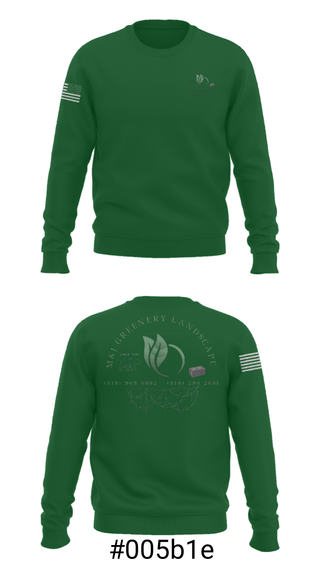 Crew Neck Sweatshirt, M&J GREENERY LANDSCAPE, , Teamtime, Team time, sublimation, custom sports apparel, team uniforms, spirit wear, spiritwear, sports uniforms, custom shirts, team store, custom team store, fundraiser sports, apparel fundraiser