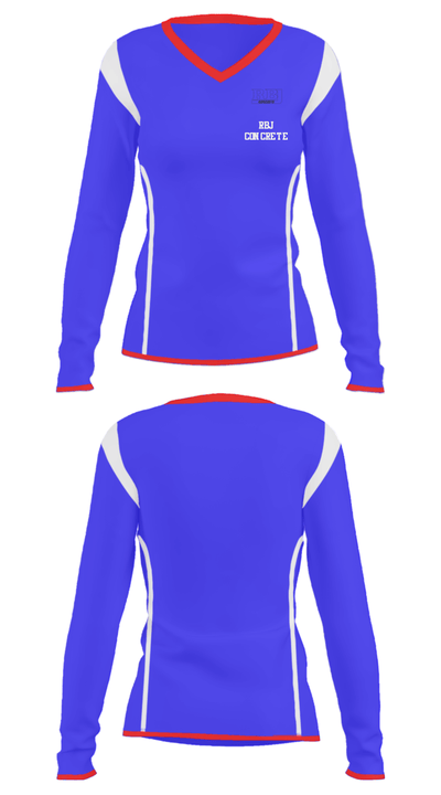 RBJ Concrete 52561308 Women's Long Sleeve V-neck Shirt - 30