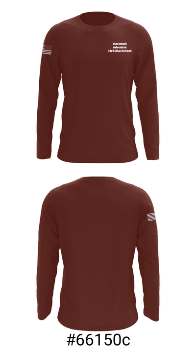 Savannah Adventist Christian School 20295911 Long Sleeve Performance Shirt - 18