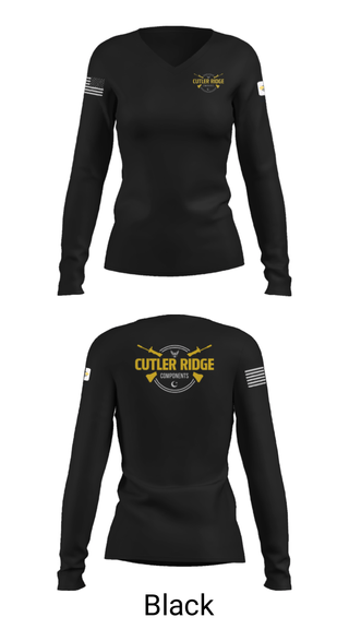 Women's Long Sleeve Vneck Shirt, Cutler Ridge Components, , Teamtime, Team time, sublimation, custom sports apparel, team uniforms, spirit wear, spiritwear, sports uniforms, custom shirts, team store, custom team store, fundraiser sports, apparel fundraiser