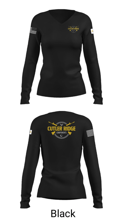 Cutler Ridge Components 70291236 Women's Long Sleeve V-neck Shirt - 13