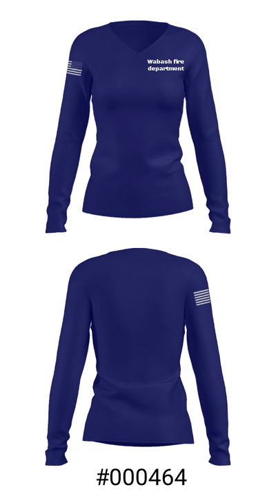 Wabash fire department 89920938 Women's Long Sleeve V-neck Shirt - 7
