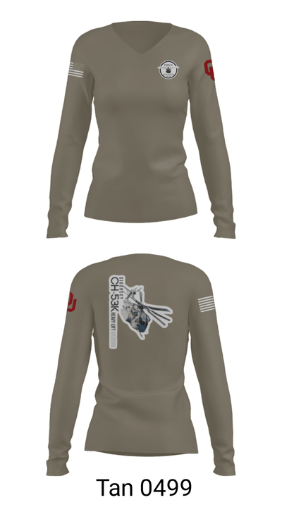 CH-53 14570002 Women's Long Sleeve V-neck Shirt - 39
