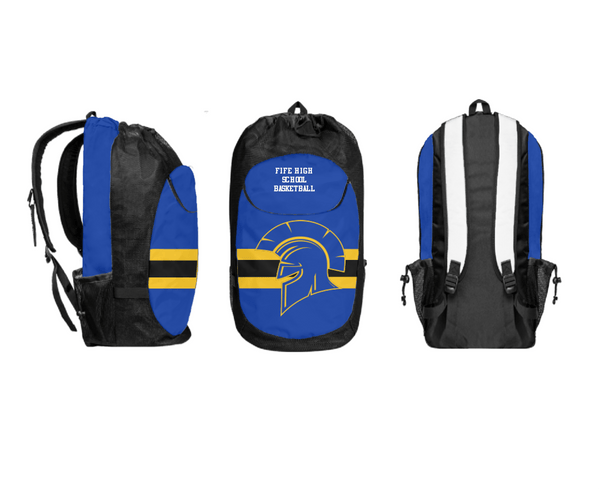 Gear Bag, Fife High School Basketball, Women's Basketball, Teamtime, Team time, sublimation, custom sports apparel, team uniforms, spirit wear, spiritwear, sports uniforms, custom shirts, team store, custom team store, fundraiser sports, apparel fundraiser