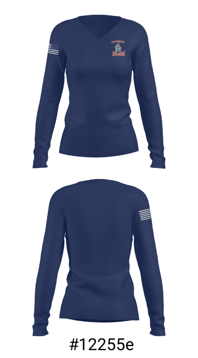 Stuart Mesa Elementary School 60874306 Women's Long Sleeve V-neck Shirt - 20