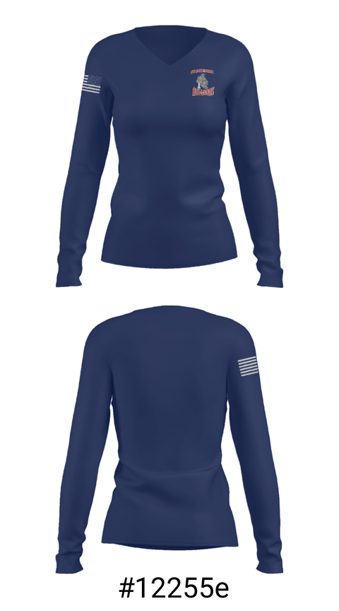 Women's Long Sleeve Vneck Shirt, Stuart Mesa Elementary School, Spirit Store, Teamtime, Team time, sublimation, custom sports apparel, team uniforms, spirit wear, spiritwear, sports uniforms, custom shirts, team store, custom team store, fundraiser sports, apparel fundraiser