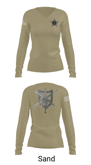 Women's Long Sleeve Vneck Shirt, , Police, Teamtime, Team time, sublimation, custom sports apparel, team uniforms, spirit wear, spiritwear, sports uniforms, custom shirts, team store, custom team store, fundraiser sports, apparel fundraiser