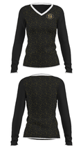 Southland Academy High School Basketball 34075186 Women's Long Sleeve V-neck Shirt - 34