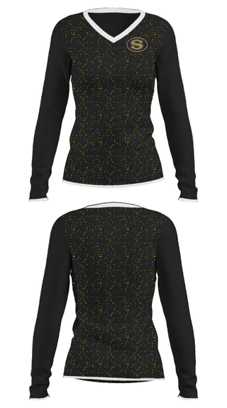 Women's Long Sleeve Vneck Shirt, Southland Academy High School Basketball, Men's Basketball, Teamtime, Team time, sublimation, custom sports apparel, team uniforms, spirit wear, spiritwear, sports uniforms, custom shirts, team store, custom team store, fundraiser sports, apparel fundraiser