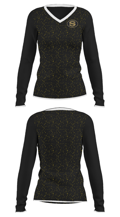 Women's Long Sleeve Vneck Shirt, Southland Academy High School Basketball, Men's Basketball, Teamtime, Team time, sublimation, custom sports apparel, team uniforms, spirit wear, spiritwear, sports uniforms, custom shirts, team store, custom team store, fundraiser sports, apparel fundraiser