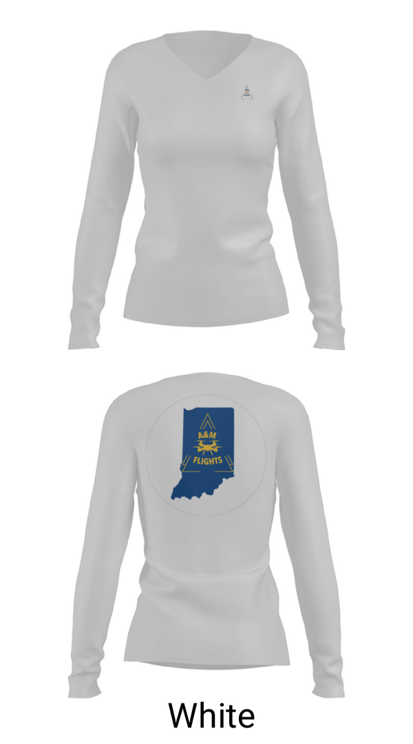 Women's Long Sleeve Vneck Shirt, A&M FLIGHTS, , Teamtime, Team time, sublimation, custom sports apparel, team uniforms, spirit wear, spiritwear, sports uniforms, custom shirts, team store, custom team store, fundraiser sports, apparel fundraiser