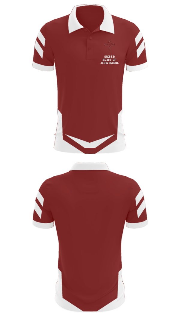Short Sleeve Performance Polo, Sacred Heart of Jesus School, Spirit Store, Teamtime, Team time, sublimation, custom sports apparel, team uniforms, spirit wear, spiritwear, sports uniforms, custom shirts, team store, custom team store, fundraiser sports, apparel fundraiser