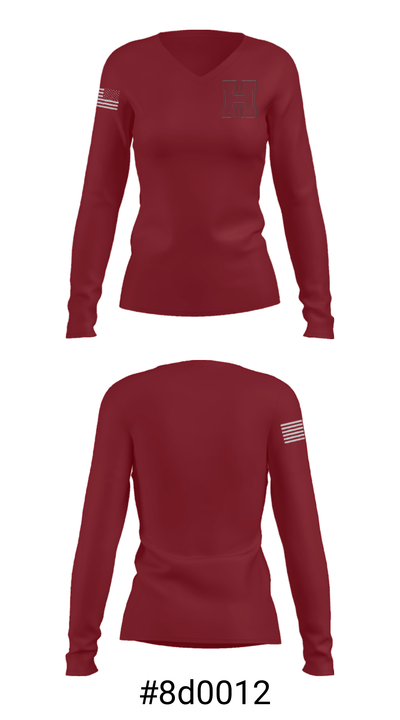 Havana Junior High School 76387638 Women's Long Sleeve V-neck Shirt - 20