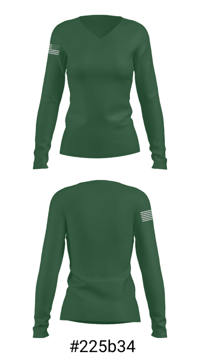 Eleanor Lemaire Junior High School Wrestling 27572791 Women's Long Sleeve V-neck Shirt - 20