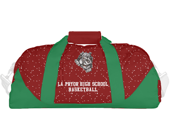 Duffle Bag, La Pryor High School Basketball, Men's Basketball, Teamtime, Team time, sublimation, custom sports apparel, team uniforms, spirit wear, spiritwear, sports uniforms, custom shirts, team store, custom team store, fundraiser sports, apparel fundraiser